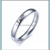 Cluster Rings Jewelry Faith Hope Love Ring Inspirational Stainlsteel Fashion Aessories For Men And Women Christmas Gifts Y0420 Drop Delivery