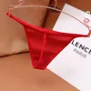 Sexy thong luxury satin sexy seamless pearl bow low-waist one-line cotton crotch t-pants ladies