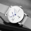 Wristwatches Fashion Men's Watches 2021 Top Brand CADISEN Automatic Watch Waterproof Calendar Mesh Strap Auto Date Mechanical240C