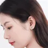 Hoop & Huggie SHDEDE 925 Sterling Silver Earrings For Women Fashion Cubic Zirconia Bridal Party Gift Jewelry Korean Style