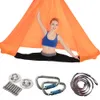 Laatste 4 m elastische lucht Yoga Hammock Swing Anti-Gravity Flying Yoga Inversion Riemen voor Pilates Training Body Shaping Full Set Q0219