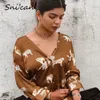 women satin blouse long sleeve zebra print shirts vintage office ladies tops femme chandails za fashion blusa de mujer ins 210308