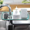 ECOCO Faucet Rack Home Kitchen Free Punch Rag Sponge Brush Drain Multifunction Sink Storage Shelf Accessories Set 211112
