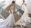 2022 Abiti da sposa a sirena con applicazioni di pizzo sexy Vintage Spaghetti con apertura sul retro Abito da sposa bohemien BM09682533