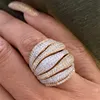 Anillos de boda GODKI 2021 Charm Trendy Cross Layerd declaración pilas para mujeres circón cúbico dedo cuentas anillo Boho playa joyería