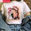 Футболка Totoro Studio Ghibli Harajuku Kawaii женская футболка Ullzang Hayao забавная футболка с героями мультфильмов милая футболка с аниме женская L231116