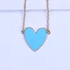 Mode coeur arc-en-ciel lèvres perle oeil pendentif collier pour femmes filles Simple classique cristal bijoux doré fête d'anniversaire cadeau