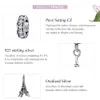 Tour Eiffel Pendentif BISAER 925 Sterling Silver Paris Tour Eiffel Charms Perles Fit pour DIY Bracelets Fabrication de Bijoux EFC154 Q0531