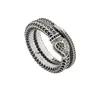 Ringdesigner Snake Double Taiyin Three Dimensional Scale Fashion Trend Herr- och kvinnors personlighet Ring H￶gkvalitet med Box Engagement Bijoux Cjewelers