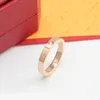 Modeschmuck Design Marke 316L Edelstahl Signatur Liebhaber Ringe für Frauen Männer Hochzeit Paar Ring vergoldet Handwerk Gold Silber Rose