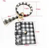 Bangle Bracelet Card Bag Carteira Keychain Keychain Keyring Leopardo Leopardo Bolsa de couro de crédito Titular com tassel 39 Estilo