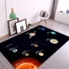 3D Sistema Solar Sala de Crianças Tapete Espacial Planeta Tapete para Menino Quarto Anti-Slip Mat Bathroom Decoração Decoração Jogar Rastejando Piso Tapete 210301