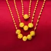Colares do pingente Charme da cor do ouro 24k para as mulheres Buddha Beads Colar Collier Femme Gargantilha Acessórios de Jóias Gifst