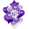 Fête métallique ballons coeur étoile or confettis ballon fête d'anniversaire décorer enfants adultes boules à air mariage Globos 14 pièces/ensemble