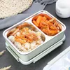 Portable Stainless Steel Bento Box Kitchen Leak-Proof Lunch Box Picnic Office School Insulation Thickened Plaid Food Container Y200429