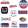 Lets Go Brandon Flag Sticker 100 Unids / lote Pegatinas del Presidente de EE. UU. Para Teléfono Skateborad Equipaje Notebook Casco Coche Bicicleta Decal231A