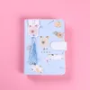 PU Hardcover Snap Buckle Cute Hand Ledger Anteckningar Enkel och moderiktig Student Creative Literary Note Notebook