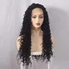Kinky Curly HD Syntetisk Lace Front Wig Simulering Mänskliga Hår Lace-Front Pärlor För Kvinnor 24 26 inches Q001