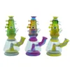 7 Zoll Wasserpfeife Rauchen Bongs Dab Rig Bong Rauchen Pfeifen Glasschale Heady Oil Rigs Bubbler Wasserpfeifen mit Geschenkbox 3 Farben erhältlich