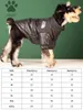 Warme Hundejacken The Dog Face Designer-Hundebekleidung Winter Dicke winddichte Haustierkleidung für kleine, mittelgroße und große Hunde Schnauzer Französische Bulldogge Schwarz 3XL A289