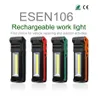 Cob portátil Spotlight Work Light LED Tochas USB Recarregável Power Bank 2 Modos Hook Case Magnetic 18650 Bateria impermeável Esen106