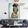 Abstract Poster Girl Fire Canvas Painting Wall Art Pictures For Living Room Decoration Modern Home Decor Cuadros Broken Body