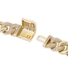 TopGrillz Золотая пластина мужская 16 мм Майами Кубинская цепь заморожена Zircon ожерелье хип-хоп мода ювелирные изделия X0509