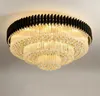 modern crystal chandelier for ceiling living dining room black cristal lamp luxury home decoration lighting fixtures