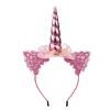 Neonate Unicorno Fascia Pizzo Orecchie di gatto Bastoncini per capelli Bambini Bambini Arco Fasce Halloween Festa di compleanno Copricapo HHA668 379 Y2