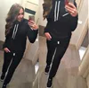 2021 Kadın Spor Suit Hoodies Kazak + Pantolon Koşu Spor Parça Takım Elbise 2 Parça Koşu Setleri Survetement Femme Giyim