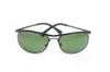 Lätta utomhusmärke män solglasögon mode enkla solglasögon med låda mörkgröna glas glasögon ram glasögon fullram cool