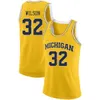 Nikivip Michigan Wolverines College #13 Moritz Wagner baskettröjor #25 Juwan Howard #32 Luke Wilson Mens sydd anpassade valfritt nummernamn