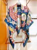 Sciarpe di fascia alta elegante donna moda mito personalità stampata qualità seta cashmere grande quadrato sciarpa scialle