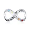 Infinity Series Jewelry Family Forever Charms en argent sterling 925 avec cristal transparent pour bracelet à breloques