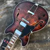 Grote brand all hollow Jazz left-handed electric guitar, Flame Maple, high-quality accessories, free door-to-door delivery