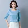 Korean Fashion Silk Women Shirts Long Sleeve Satin Blouses Plus Size XXXL Office Lady s Tops and Ladies 210531