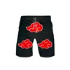 Sasuke / kakashi akatsuki 3d meninos shorts troncos verão adulto / criança rápida praia seca praia shorts calças de calça de praia de calças curtas h1210