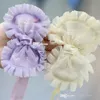 Весна Летние Детские Аксессуары для волос Fairy Девушки Кружева Falbala Bow Fairbands Дети Сладкая Принцесса Эластичная Главная Глава D259