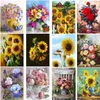 Mosaic Home Decor Gift Flower Sunflower Vase 5D DIY Diamond Paintings Cross Stitch Kit Rhinestone Full Squareround Diamonds Broderi ZC600