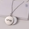 Party Gunst Ronde Liefhebbers Ketting Sublimatie Blanks Liefde Gesneden Sleutelbeen Ketting DIY Warmteoverdracht Hartvormige Holle SN4391