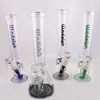 10.6 inch Tall Glass Hookah DAB RUG Straight Pipes Water Pipe Oil Rigs Bongs met speciale tekstdecals