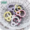 Bopoobo 20pc Plast Pacifier Hook Teething Ring Länkar för Baby Barnvagn Leksaker DIY Dummy Clips Teether Cart Tillbehör 211106