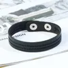 Simpel Embroider Sewing charm Bracelet Black Brown Leather Bracelets Women men wristband bangle cuff Fashion Jewelry Will and Sandy