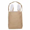 Easter Rabbit Ear Kose Easters Egg Hunts Basket Torebka dla dzieciaku torby wiadra torby prezentowe Burlap Storage Wh0011