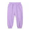 Pantalon en coton pour 2-13 ans solides garçons filles pantalons vêtements de Sport décontractés enfants Jogging bas enfants pantalons de survêtement