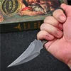 Promotie Karambit Knife D2 Wit/Zwarte Stone Wash Blade Volledige tangstalen handgreep Vaste messen Klauw Knives met