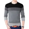 Casual Men's Sweater O-Hals Striped Slim Fit Knittwear Höstmän Tröjor Pullovers Pullover Men Dra Homme M-3XL Y0907