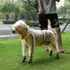 Hoopet Large Dog Raincoat犬の服透明レインコートライト防水コート小さな犬レインコート211106