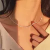 Collare della collana del choker della catena della clavicola scintillante di colore argento per il regalo di compleanno della festa nuziale dei gioielli raffinati delle donne