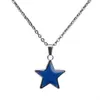 Ti amo Happy Star Tipant Necklace Color Change Temperature Sensing Collane dell'umore Collane per bambini Gioielli Fashion Will and Sandy